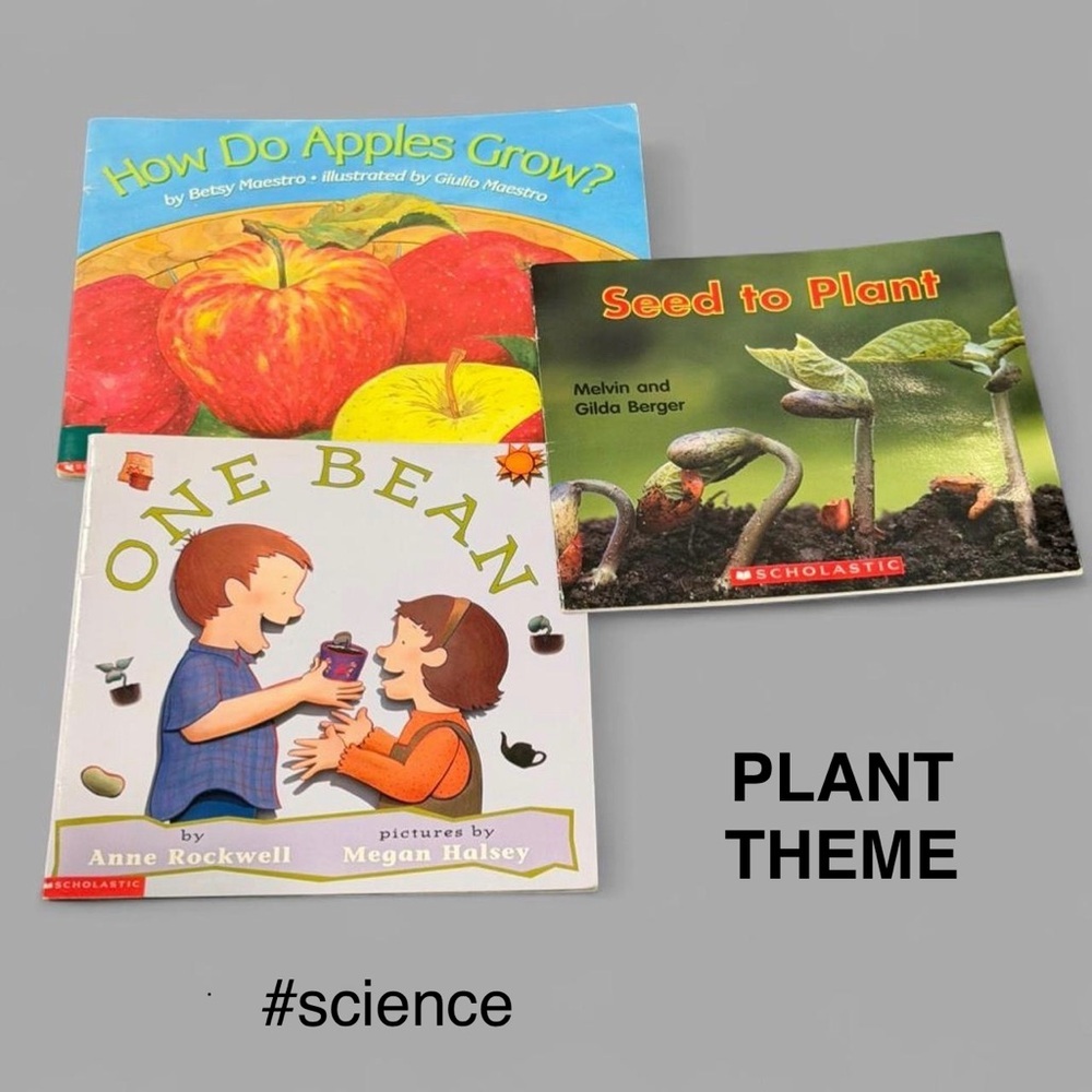 Plant themed 3 books children's books bundle